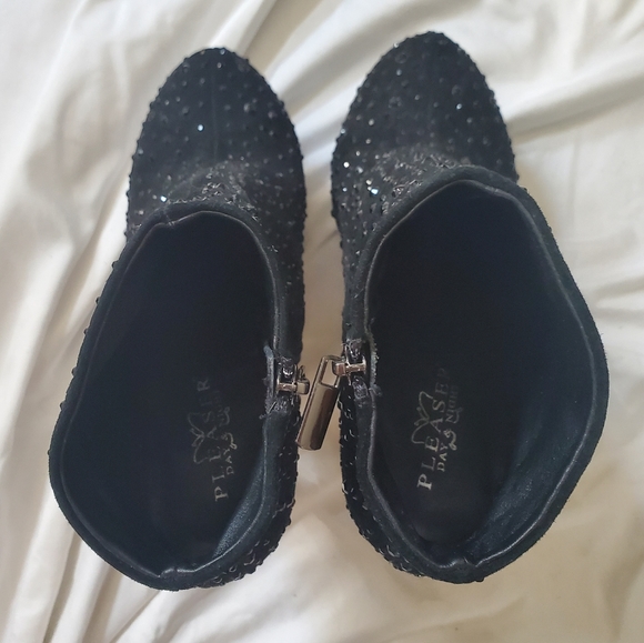 Pleaser Rhinestone Platform Booties - Picture 4 of 6